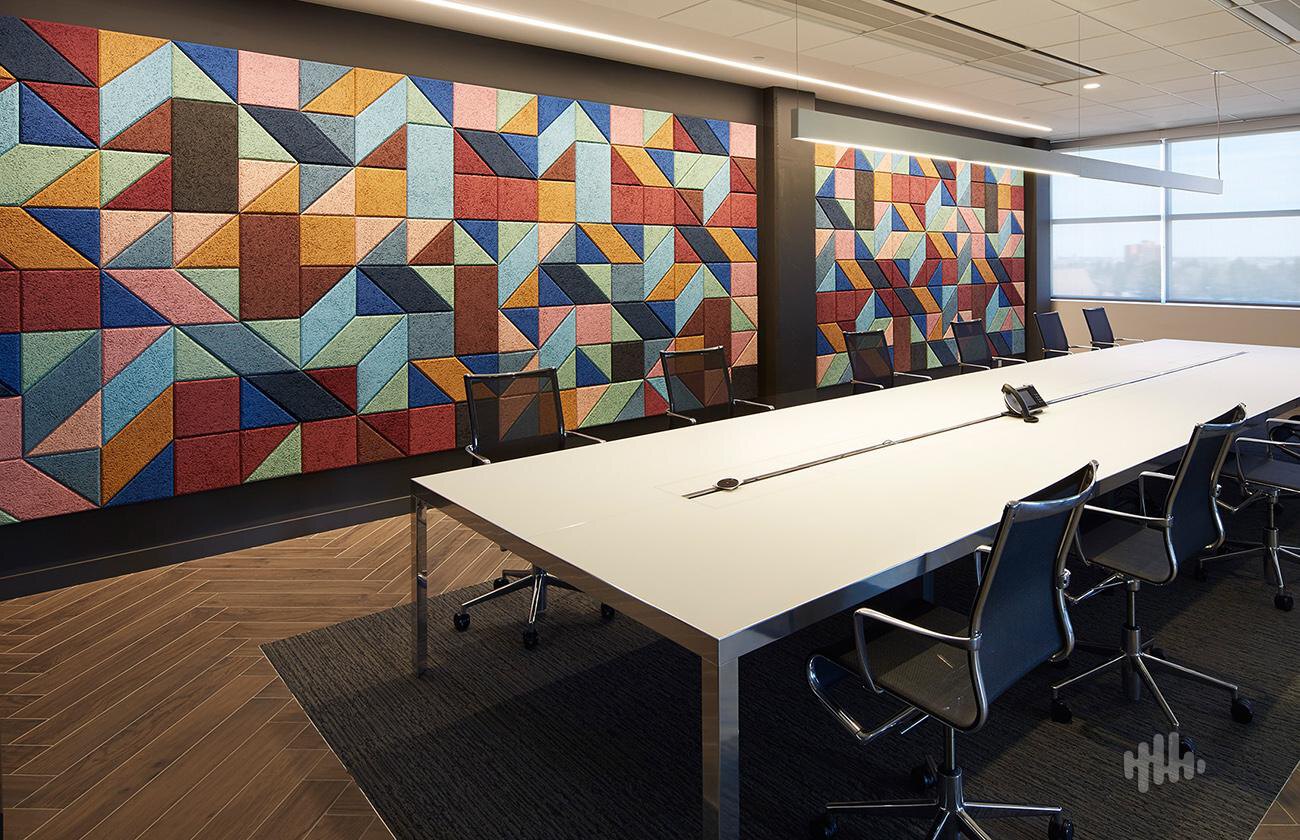 Panneau acoustique mural - HEXAGON - BAUX - en laine de bois / pour bureau  / pour établissement public